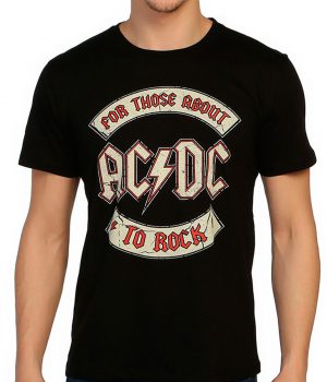 AC/DC Siyah Erkek Tişört