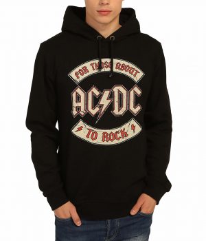 AC/DC For Those About To Rock Siyah Kapşonlu Sweatshirt